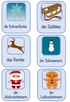 Vorschau - Bildkarten - Bildkarten (DaF/DaZ): Weihnachten (editierbar) - Seite 1