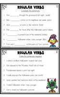 Vorschau - Arbeitsblätter - Simple Past - Halloween Edition - Task Cards & Puzzle - Seite 2