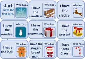 Vorschau - Spiele - I have ... who has ...? (Englisch): Weihnachten - Christmas (editierbar) - Seite 1