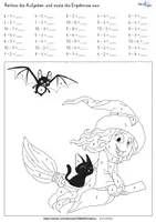 Vorschau - Arbeitsblätter - Kreative Ausmalbilder - Rechnen bis 10 - Halloween - Seite 3