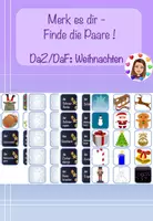Vorschau - Spiele - Merk es dir! Finde die Paare (DaF/ DaZ): Weihnachten (editierbar) - Deckblatt