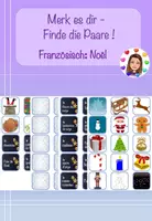 Vorschau - Spiele - Merk es dir! Finde die Paare (Französisch): Noël (editierbar) - Deckblatt