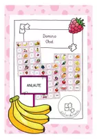 Vorschau - Spiele - Obst - Anlaut Domino (Thema Gesunde Ernährung) - Deckblatt