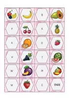 Vorschau - Spiele - Obst - Anlaut Domino (Thema Gesunde Ernährung) - Seite 1