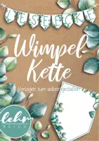 Vorschau - Poster - Wimpelkette Vorlage - Eukalyptus Weiss - Deckblatt