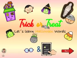 Vorschau - Stundenentwürfe - Halloween Words & Sentences - interaktive PDF - Deckblatt