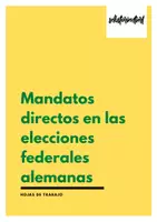 Vista previa - Hojas de trabajo - Mandatos directos en las elecciones federales alemanas (Alemán) - Hojas de trabajo - Portada