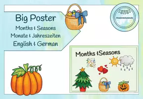 Vorschau - Spiele - Months & Seasons - Flashcards, Poster & Games (Englisch + DaZ) - Seite 1