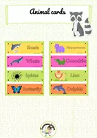 Vista previa - Juegos / Gamificación - Animal cards - English. - Portada