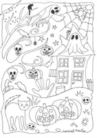 Vorschau - Mal- und Bastelvorlagen - Halloween Ausmal- und Bastelpaket - Seite 2
