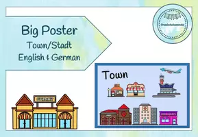 Vorschau - Spiele - Town/Stadt - Flashcards, Poster & Games (Englisch + DaZ) - Seite 1