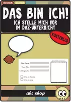Vorschau - Arbeitsblätter - Das bin ich! Ich stelle mich vor (im DaZ-Unterricht) Steckbrief, kostenlose Vorlage - Deckblatt