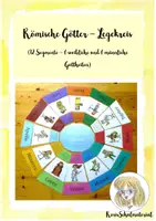 Vorschau - Stationenlernen - Legekreis - römische Götter (ab 3. Klasse) - Deckblatt