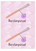 Vorschau - Bildkarten - Borstenpinsel Materialkarte mit Größenangaben - Seite 3