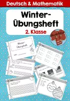 Vorschau - Arbeitsblätter - Winter-Übungsheft 2.Klasse (Deutsch&Mathe) - Deckblatt
