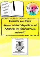 Vorschau - Mal- und Bastelvorlagen - Denkzettel Recht am eigenen Bild - Deckblatt