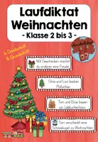 Vorschau - Arbeitsblätter - Laufdiktat/ Schleichdiktat Weihnachten Klasse 2-3 - Deckblatt