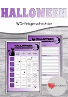 Vorschau - Arbeitsblätter - Halloween - Würfelgeschichte - Deckblatt