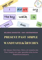 Vorschau - Präsentationen/Tafelbilder - Anschauungsmaterial für Present und Past simple - Deckblatt