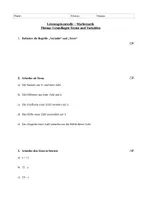 Vorschau - Arbeitsblätter - Leistungskontrolle - Grundlagen Terme und Variablen - Deckblatt