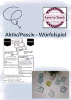 Vorschau - Spiele - Merkblatt und Würfelspiel aktiv passiv - Deckblatt