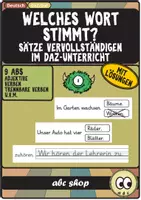 Vorschau - Arbeitsblätter - Welches Wort stimmt? Sätze vervollständigen (Leseverständnis, Wortarten, DaZ/DaF, Abschreibübungen) - Deckblatt
