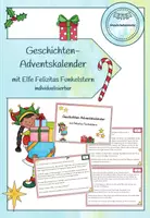 Vorschau - Mal- und Bastelvorlagen - Geschichten-Adventskalender mit Elfe Felizitas Funkelstern - Deckblatt