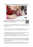 Vorschau - Arbeitsblätter - Bildungsgerechtigkeit in Deutschland? - 4 Biografien im Vergleich - Seite 1