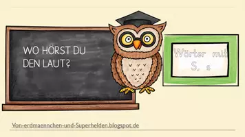 Vorschau - Interaktives Material - Wo hörst du den Laut? – S, s - Seite 1