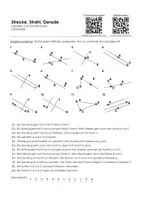 Vorschau - Arbeitsblätter - Arbeitsblatt "Strecke, Strahl, Gerade, normal, parallel" mit Erklärvideo, Lösungen und Onlineübungen - Seite 1