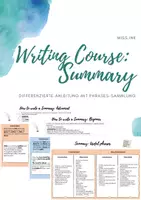 Vorschau - Stundenentwürfe - Writing Course: How to write a Summary (Zusammenfassung) - Deckblatt