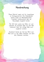 Vorschau - Arbeitsblätter - Materialpaket - Silben einzeichnen und lesen für den Anfangsunterricht Deutsch - Seite 1