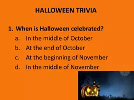 Vista previa - Juegos / Gamificación - Halloween Trivia - Question and answer activity - página 1