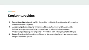 Vista previa - Decoración del aula - Konjunktur- und Wachstumsschwankungen (Alemán) - Presentación para profesores - página 1