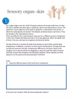 Vista previa - Hojas de trabajo - hoja de trabajo: sensory organ - skin (ingles) - Portada