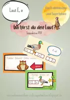 Vorschau - Interaktives Material - Wo hörst du den Laut? – E, e - Deckblatt
