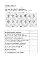 Vorschau - Arbeitsblätter - Deutsch Zeitformen Arbeitsblatt mit Suchrätsel Grammatik - Deckblatt