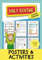 Aperçu - Feuilles d'exercices - Daily Routine + Adverbs of Frequency: Bundle; Kit pédagogique (English) - Page de couverture