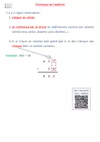Aperçu - Matériel interactif - Maths - Calcul - Leçons à QRCode (liens vers applications) - Page 1