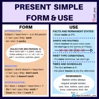 Aperçu - Affichage - PRESENT SIMPLE - form & use - Page de couverture