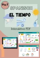 Aperçu - Feuilles d'exercices - El tiempo - das Wetter (interaktive PDF) - Page de couverture