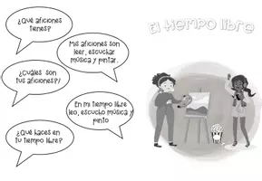 Aperçu - Présentation / Support pour le tableau - Mi tiempo libre - Aficiones (Interaktive PDF + Booklet) - Page 3