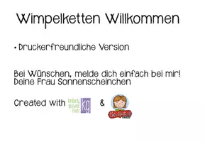Vorschau - Poster - Willkommen Wimpel - Seite 1