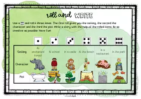 Aperçu - Feuilles d'exercices - Roll & Write - funny stories - Page 3