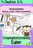Vorschau - Mal- und Bastelvorlagen - Vorgangsbeschreibung (Bastelanleitung Eulen) - Deckblatt