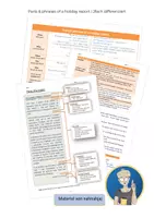 Vorschau - Arbeitsblätter - Parts & phrases of a holiday report | 2fach differenziert - Deckblatt