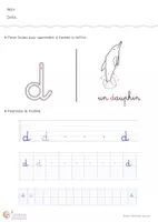 Aperçu - Feuilles d'exercices - Apprendre à écrire les lettres minuscules cursives - Page 2