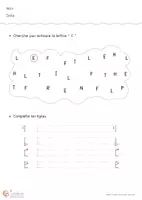 Aperçu - Feuilles d'exercices - Progression écriture; écrire les lettres capitales - Page 2