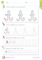 Aperçu - Feuilles d'exercices - Le bon geste - Écrire les majuscules cursives - Page 1
