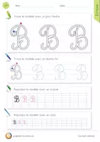 Aperçu - Feuilles d'exercices - Le bon geste - Écrire les majuscules cursives - Page 2